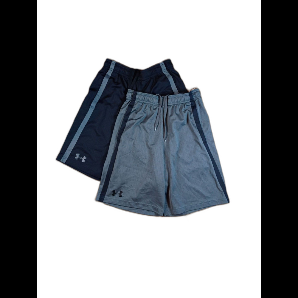 Under Armour HeatGear Shorts Mens S 2 Pair Bundle Black Gray
